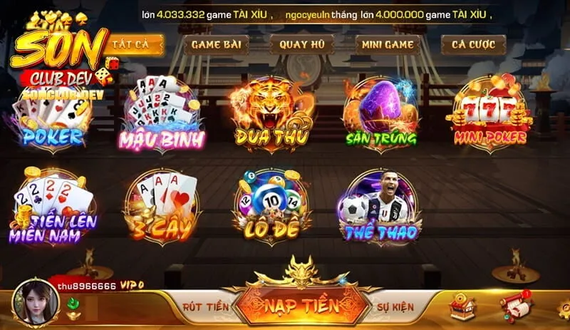 SONCLUB là đơn vị cung cấp game online có nhiều ưu điểm nổi bật